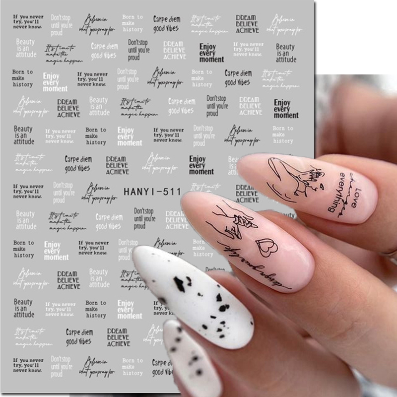 Nail Art Valentines Day - 3d 네일 아트 데칼 발렌타인 데이