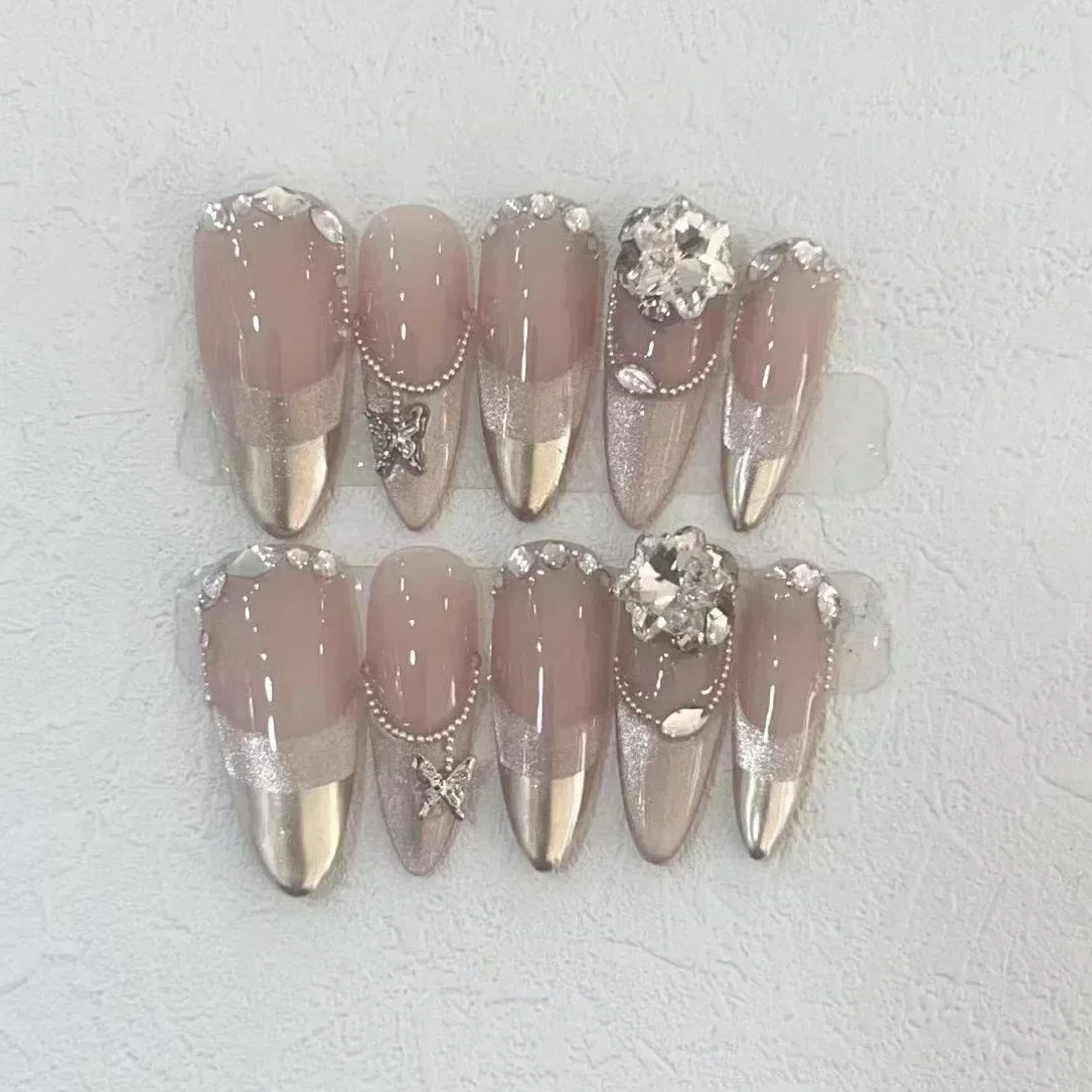 Nail Art Quirky - 10Pcs 손톱에 수제 프레스 전체 커버