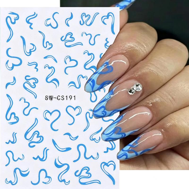 Nail Art Valentines Day - 2장의 달콤한 네일 아트 스티커 발렌타인