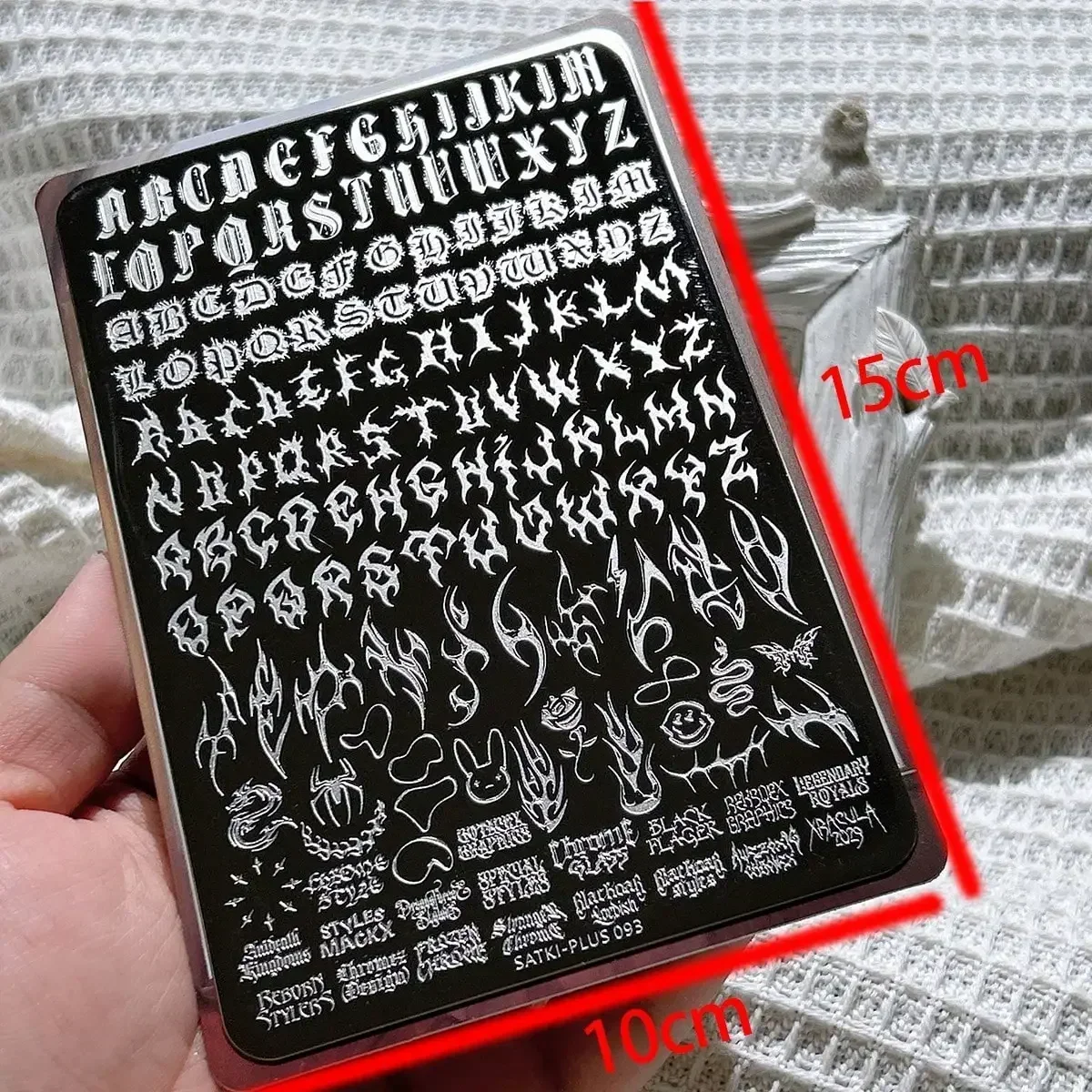 고품질 네일 아트 스탬핑 플레이트, 고딕 문자 프린트  - Nail Art Gothic 리뷰 및 가격