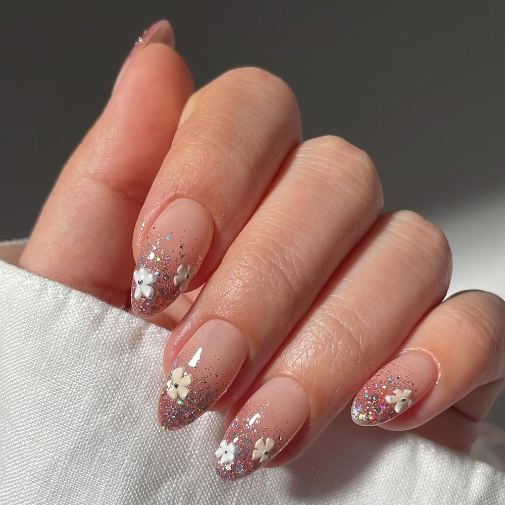 24개 패션 라인스톤 프레스온 네일 팁 진주 디자인 롱 - Nail Art Quirky 리뷰 및 가격