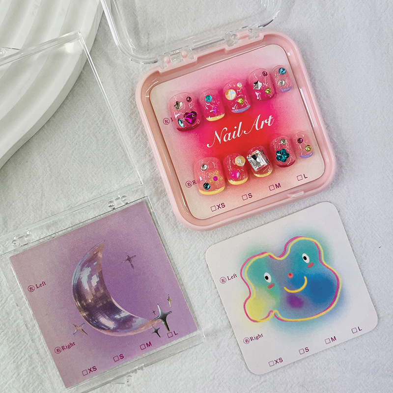 50개 6.5x6.5cm 8x8cm 프레스온 네일 카드 - Nail Art Quotes 리뷰 및 가격