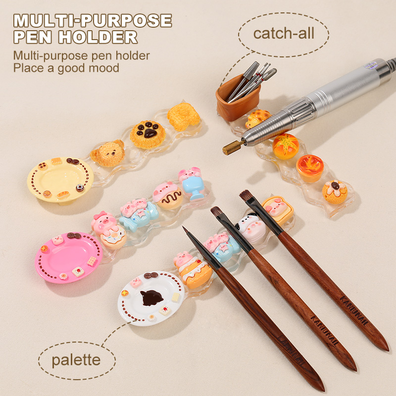 카니우 귀여운 동물 모양 네일 브러쉬 홀더 5칸 플라스 - Nail Art Sch 리뷰 및 가격