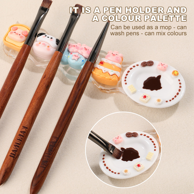 카니우 귀여운 동물 모양 네일 브러쉬 홀더 5칸 플라스 - Nail Art Sch 리뷰 및 가격