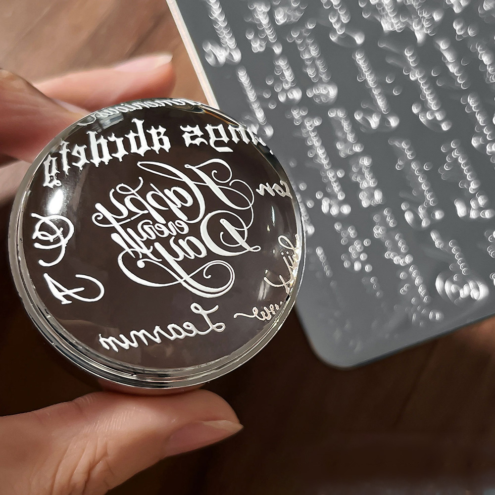 고딕체 캘리그라피 네일아트 스탬핑 플레이트 레트로 영어 - Nail Art Gothic 리뷰 및 가격