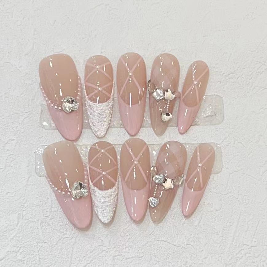 10Pcs 손톱에 수제 프레스 전체 커버 나비 라인 석 - Nail Art Quirky 리뷰 및 가격
