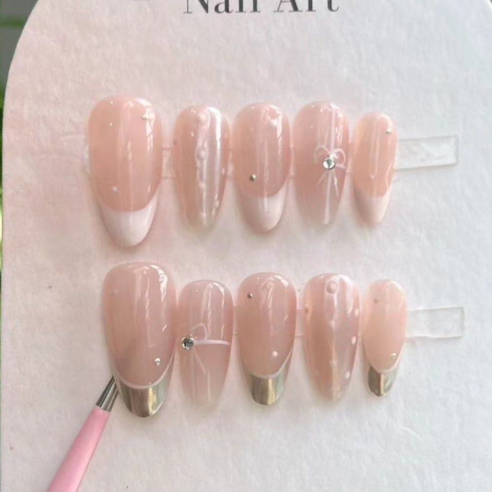 10Pcs 손톱에 수제 프레스 전체 커버 나비 라인 석 - Nail Art Quirky 리뷰 및 가격