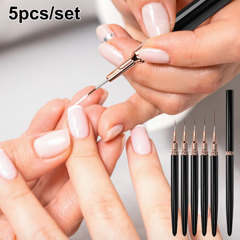 # 5개/세트 전문 네일 아트 라이너 브러쉬, 스트라이 - Nail Art Sch 리뷰 및 가격