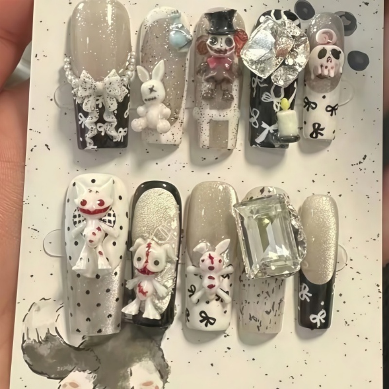 다크 판타지 할로윈 네일 아트 몰드 실리콘 3D 몬스터 - Nail Art Gothic 리뷰 및 가격