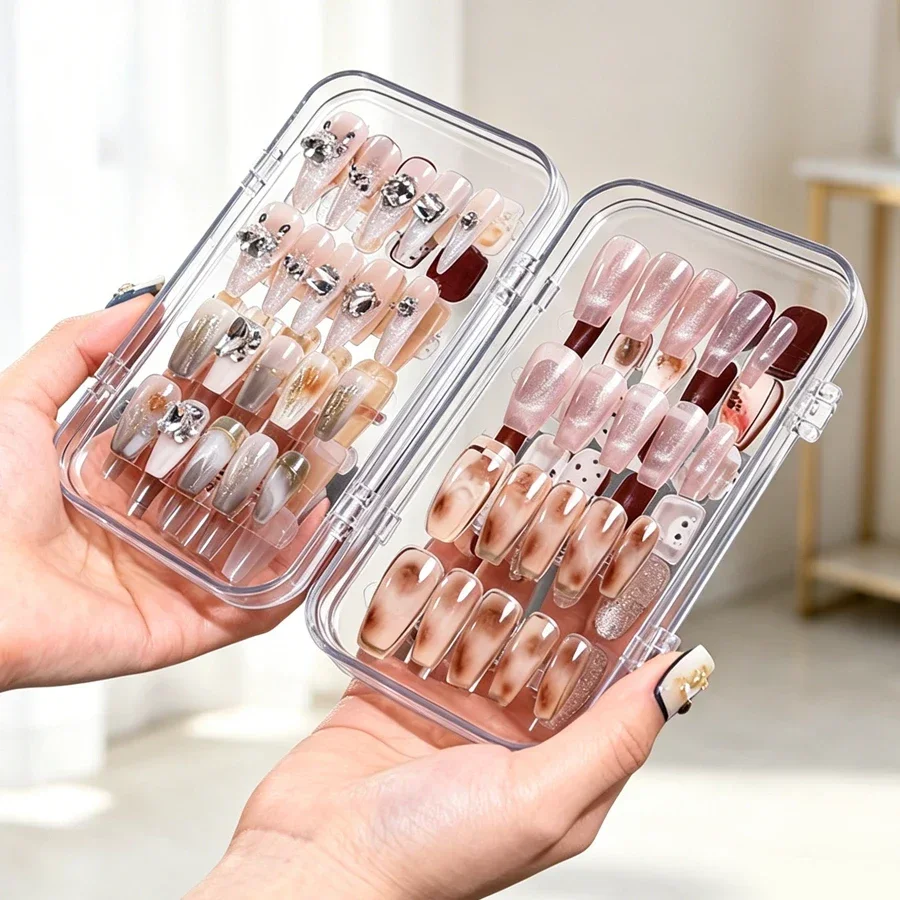 투명 접이식 프레스온 네일 보관함, 살롱 및 DIY 네 - Nail Art Quotes 리뷰 및 가격