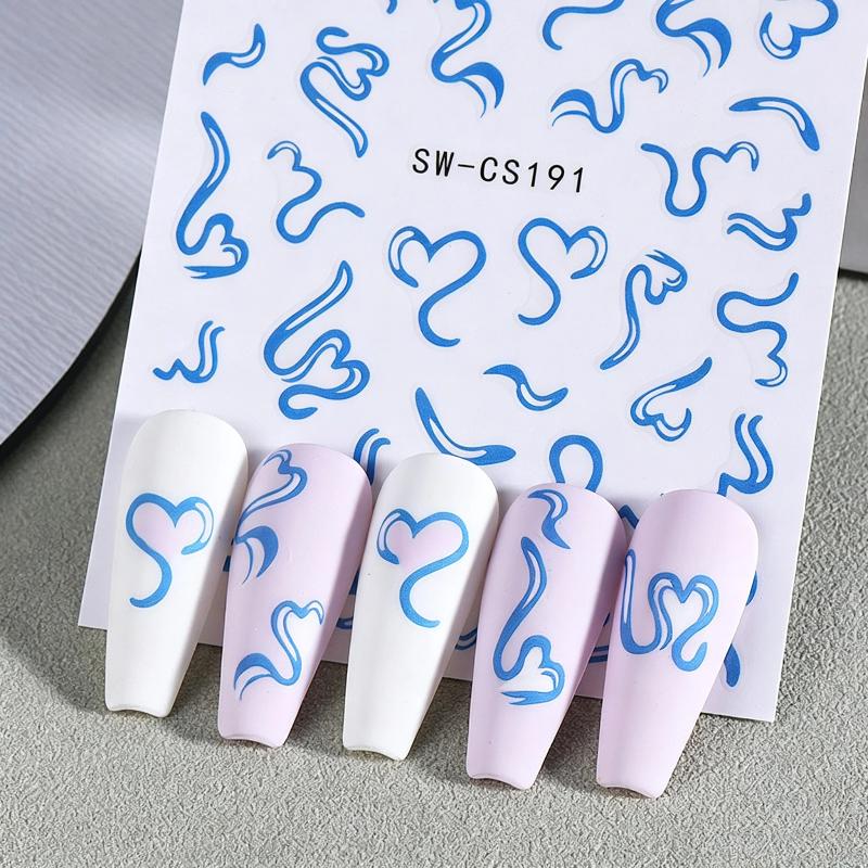 2장의 달콤한 네일 아트 스티커 발렌타인 데이 리본 하 - Nail Art Valentines Day 리뷰 및 가격