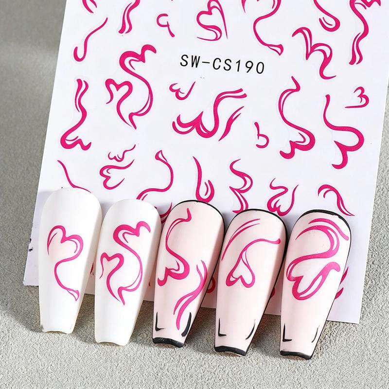 2장의 달콤한 네일 아트 스티커 발렌타인 데이 리본 하 - Nail Art Valentines Day 리뷰 및 가격