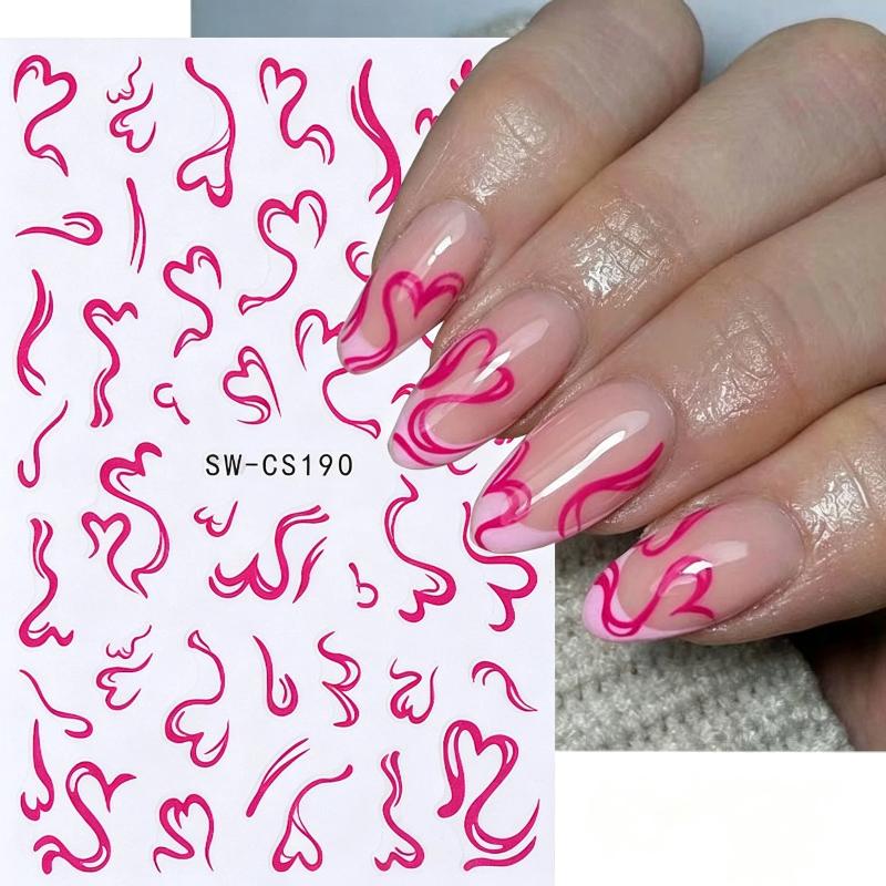 2장의 달콤한 네일 아트 스티커 발렌타인 데이 리본 하 - Nail Art Valentines Day 리뷰 및 가격