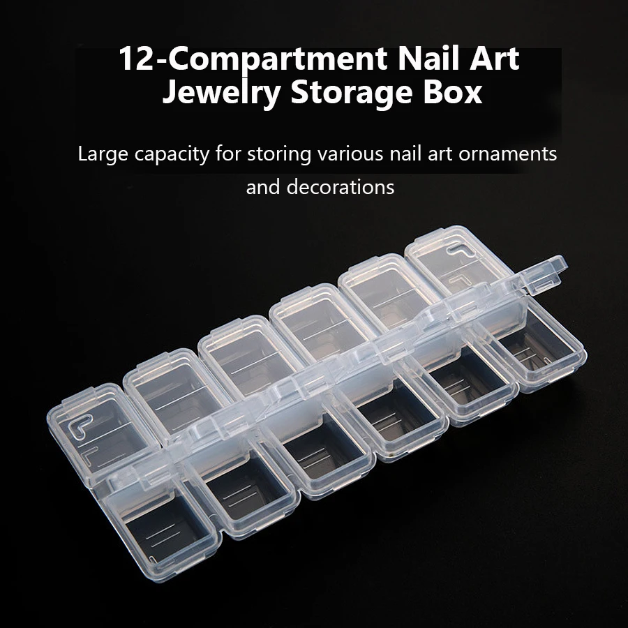 12칸 플라스틱 라인스톤 정리함, 네일아트 도구 보석  - Nail Art Quirky 리뷰 및 가격