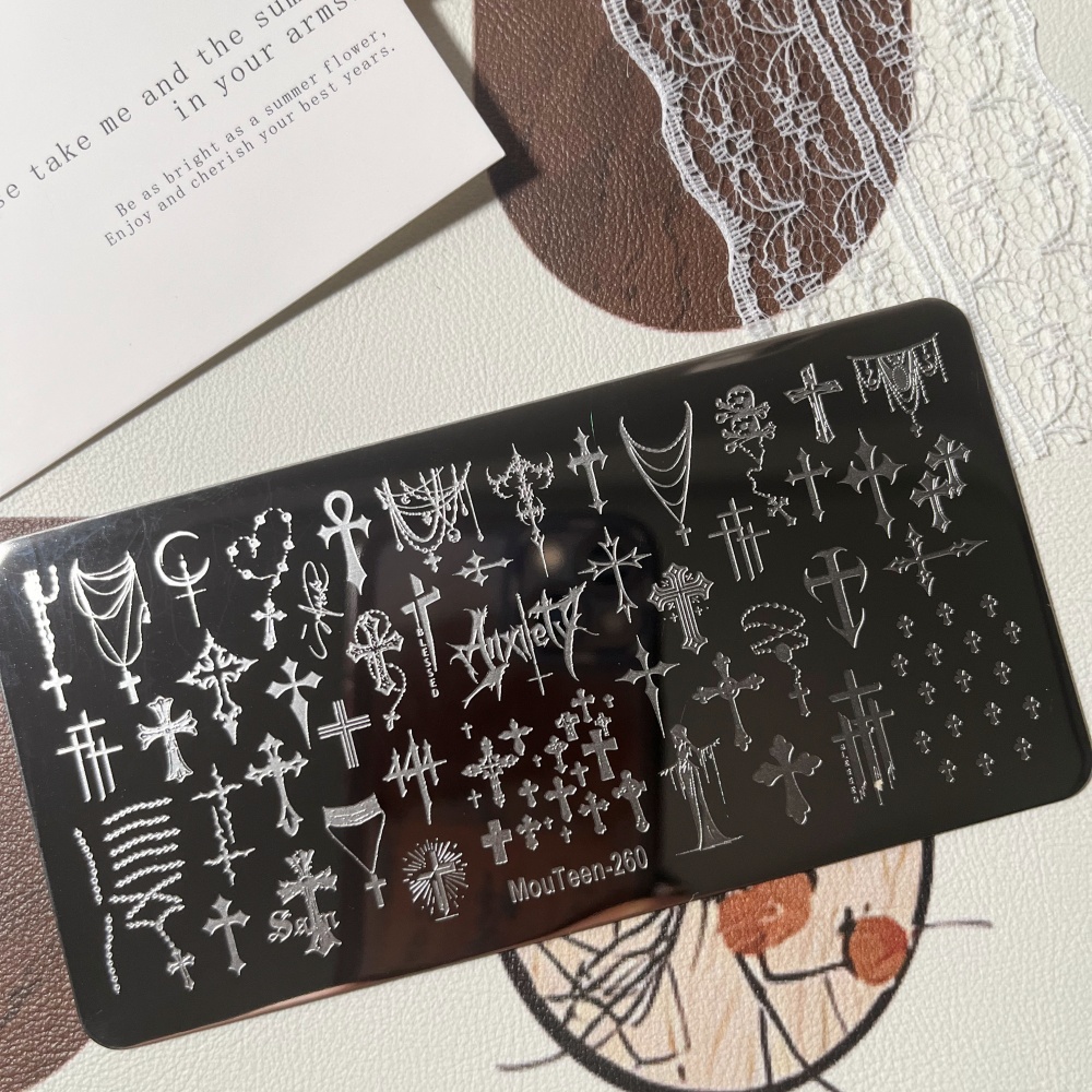 MouTeen259 고딕 레이스 네일 스탬핑 플레이트  - Nail Art Gothic 리뷰 및 가격