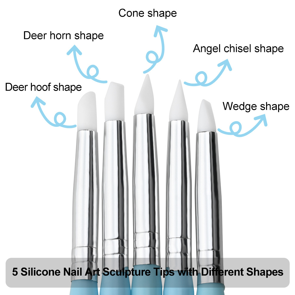 1/3/5/6/pcs/set 네일 아트 브러쉬-실리콘  - Nail Art Sch 리뷰 및 가격